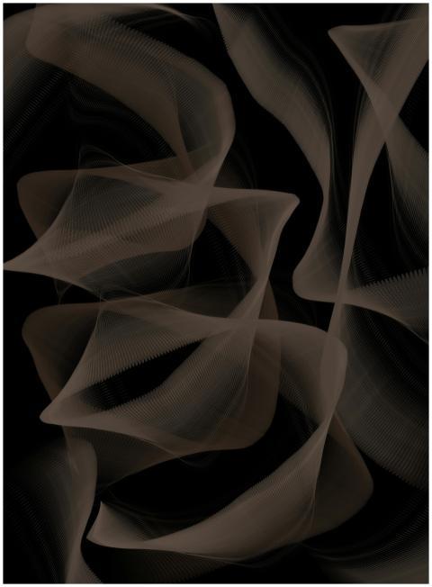 Delicate abstract mesh patterns create a flowing d