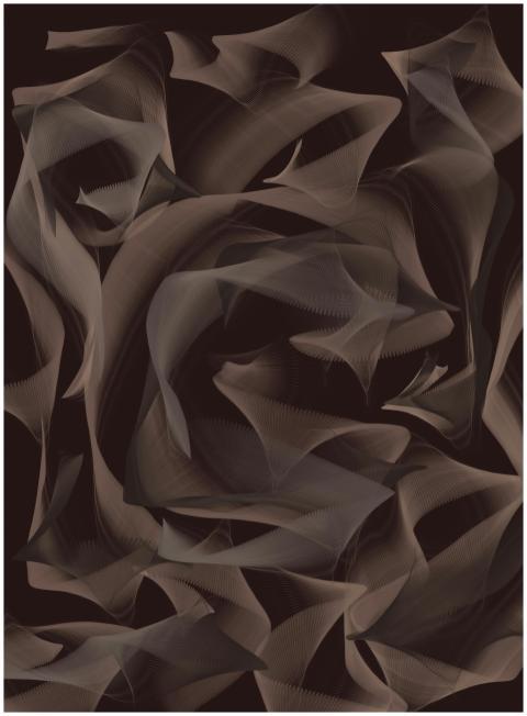 Ethereal abstract design in dark swirls with a tex