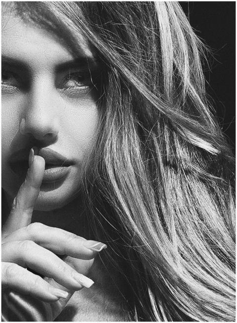 Close Up Woman Black