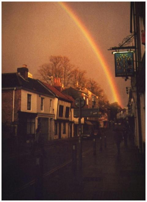 A captivating vintage street view showcasing a col