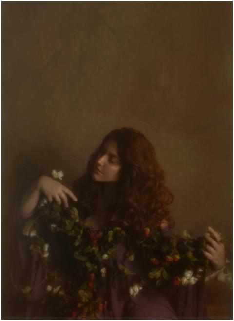 A captivating renaissance-style portrait of a woma