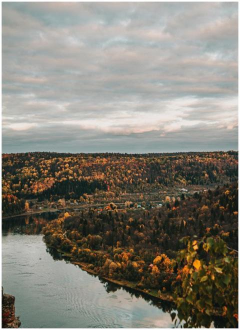 A breathtaking aerial shot capturing a vibrant fal