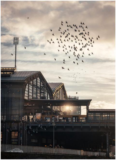 A dramatic view of Berlin's Friedrichstrasse Stati