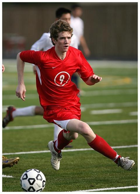 Intense moment during a soccer match with players