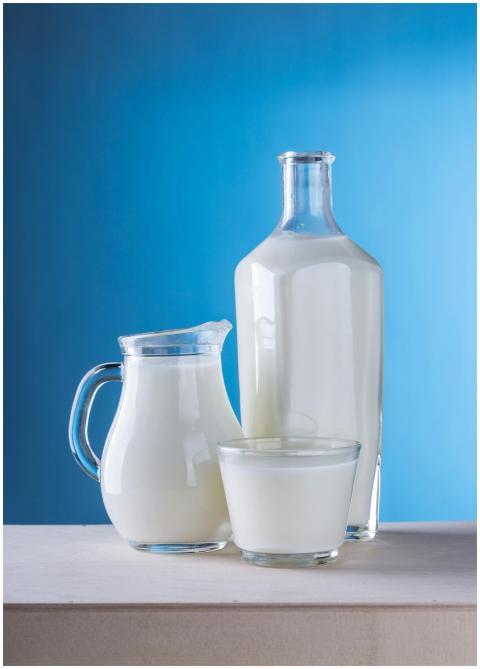 Minimalist still life of fresh milk in glassware a
