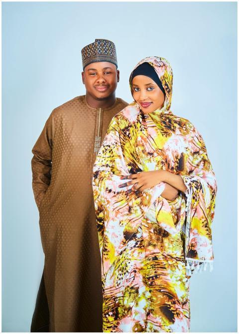 Portrait Happy Couple Traditional