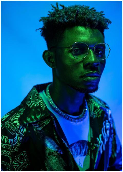 Striking portrait of a man with glasses and unique