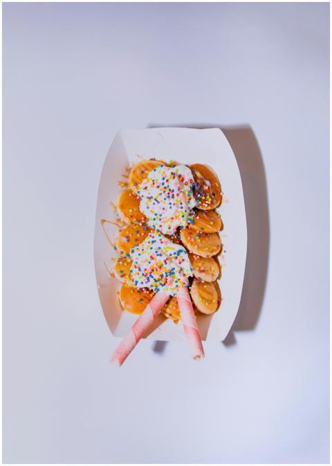 Playful Dessert Waffles Sprinkles