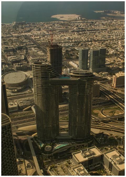 Stunning aerial view of Dubai's modern architectur