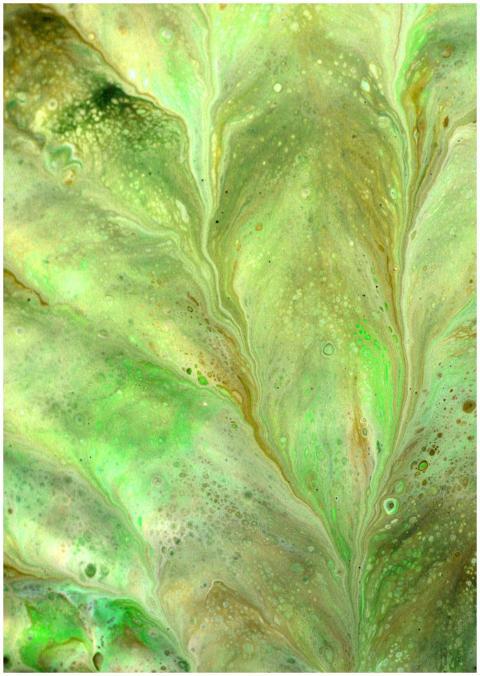 Vibrant abstract design resembling nature with gre