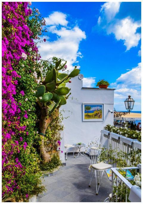 Charming Mediterranean balcony adorned with vibran
