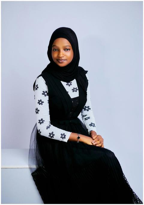 Portrait Smiling Woman Black