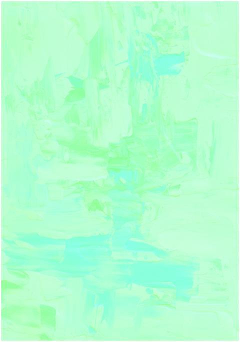 Modern abstract artwork with pastel green and blue
