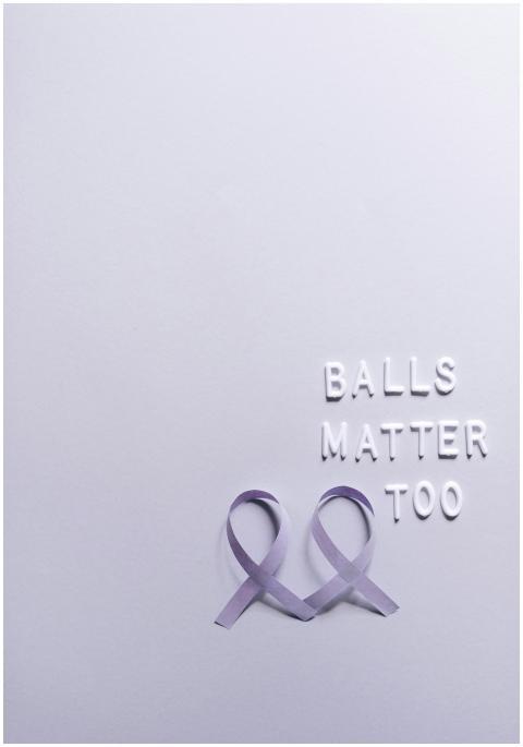 Purple ribbons raising awareness for testicular ca