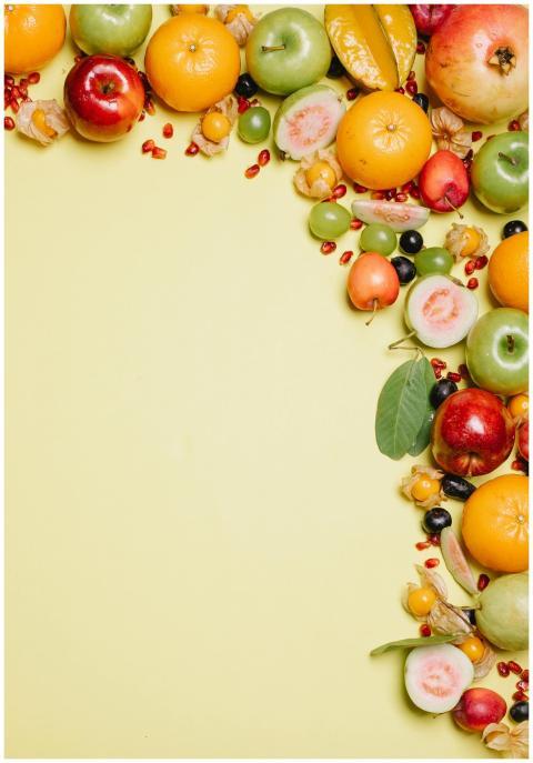 Fresh and colorful assortment of tropical and exot