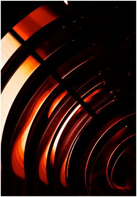 Vibrant abstract image featuring glowing red spira