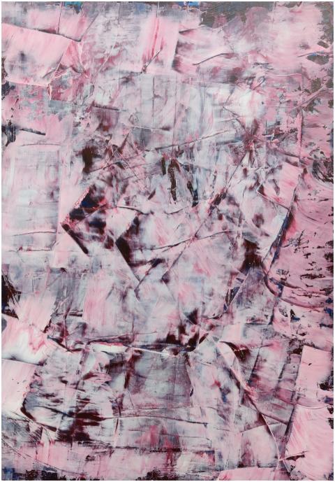 A captivating abstract pink and white textured art