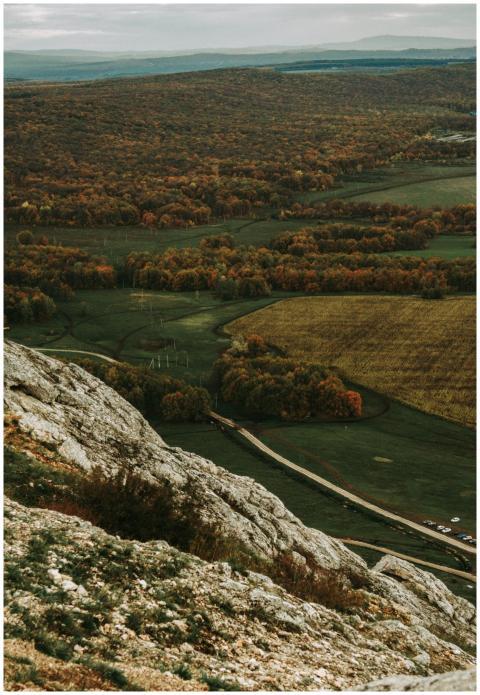 Breathtaking aerial view of Bashkortostan's rollin