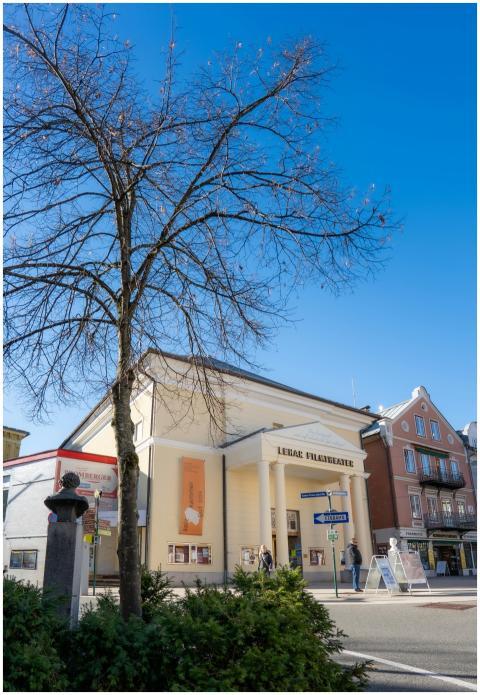 View of Lehar Filmtheater in Bad Ischl, Austria, u