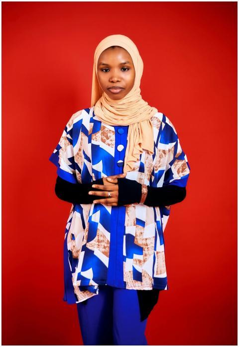 Stylish Young Woman Colorful