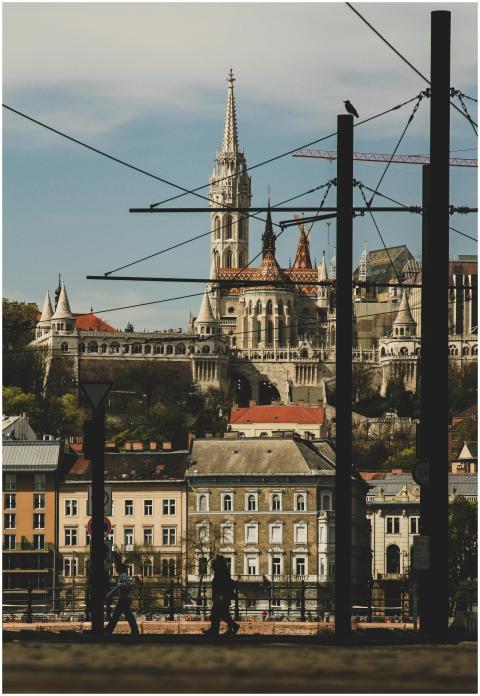 Beautiful view of Matthias Church in Budapest, sho