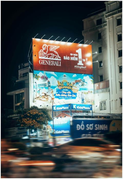 Blurred motion captures a bustling urban street at