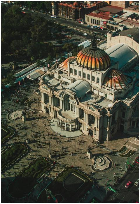 Stunning aerial shot of the iconic Palacio de Bell