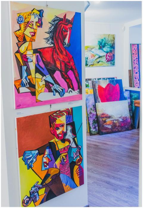 Explore vibrant abstract artworks featured in a we