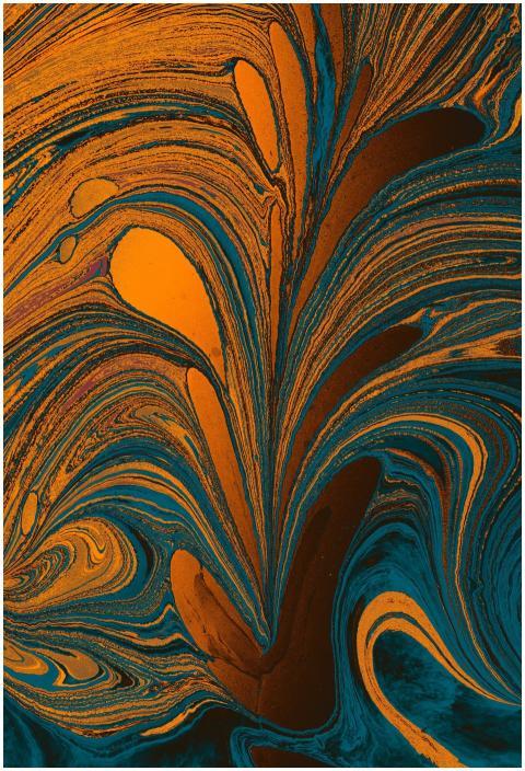 Vibrant abstract artwork featuring dynamic wave pa