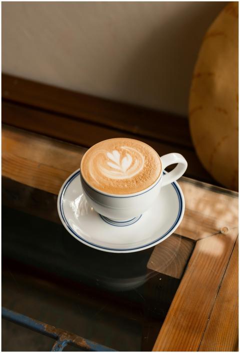 A beautifully crafted cup of coffee with latte art