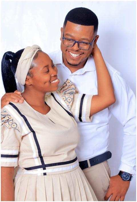 Happy Couple Embracing Smiles