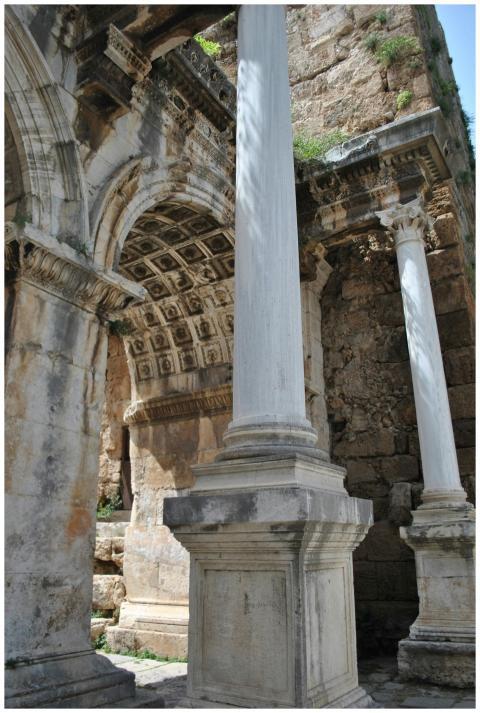 Intricate ancient Roman architecture showcasing ma