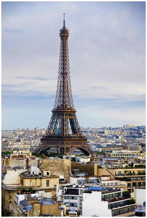 A captivating view of the Eiffel Tower rising abov