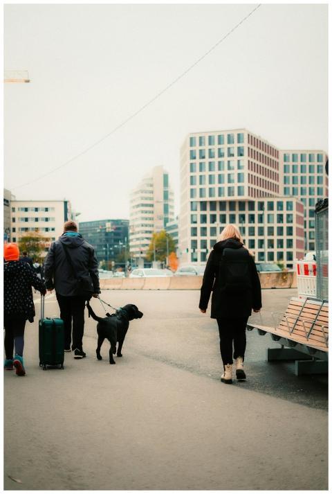 People Walking Dog Stuttgart