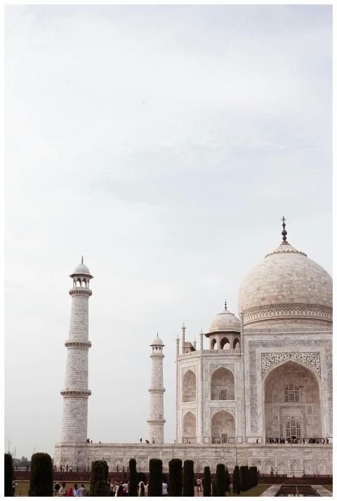 Stunning view of the Taj Mahal's intricate archite