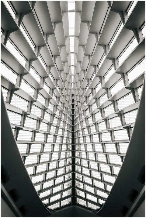 Modern architectural design with geometric pattern