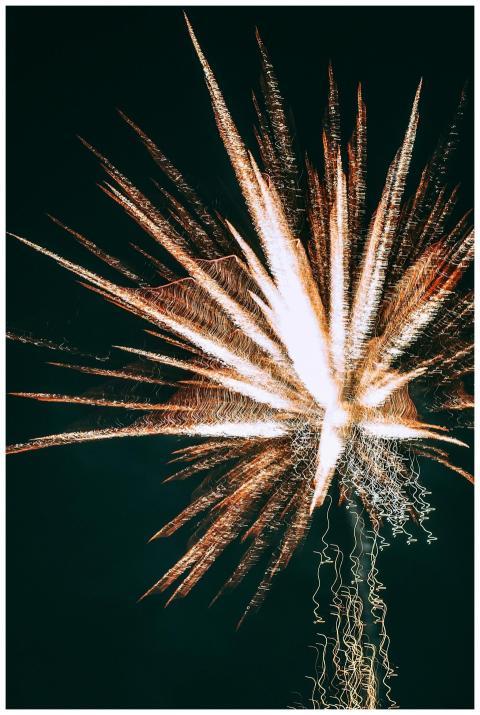 Captivating long exposure of fireworks illuminatin