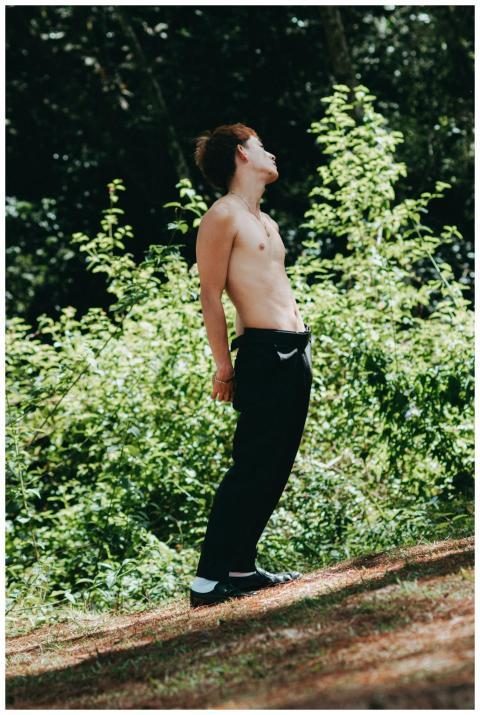 Young Man Stretching Sunny