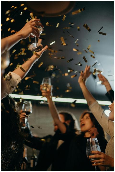 People enjoying a lively New Year's Eve party with