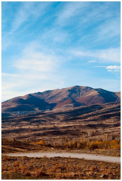 Breathtaking view of mountains with clear skies an