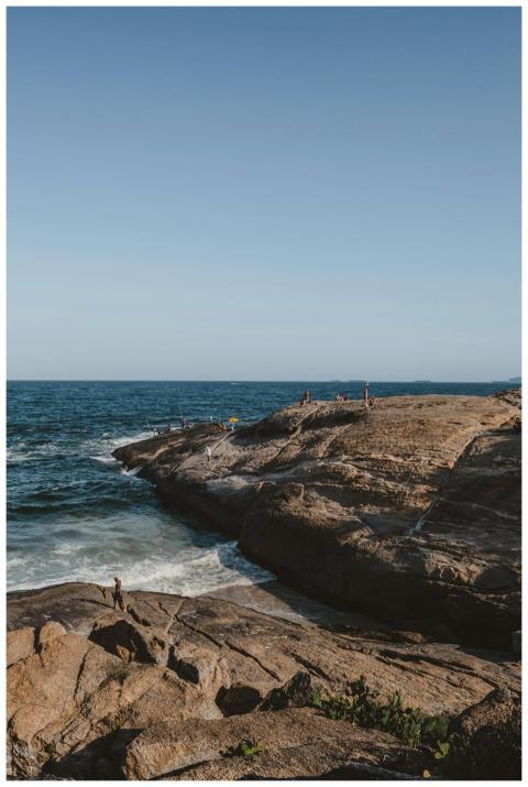Captivating view of the rocky coastline and deep b