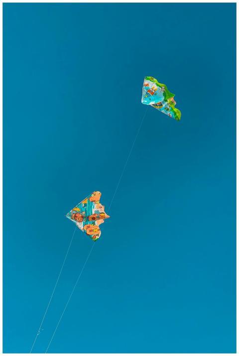 Colorful Kites Soaring Clear
