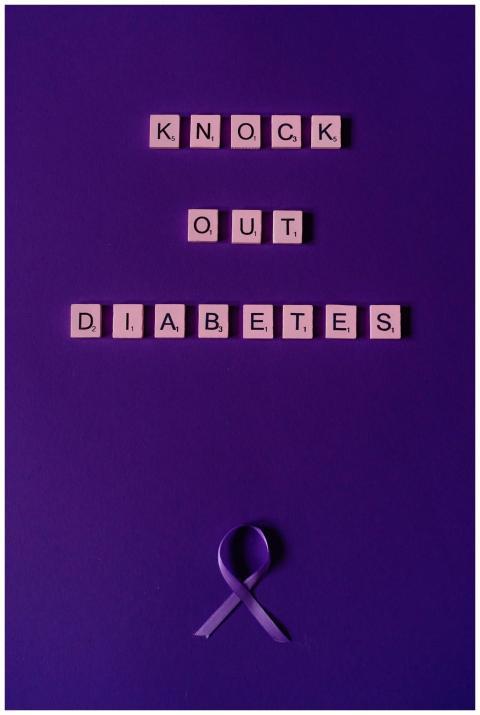Inspiring diabetes awareness image with Scrabble t