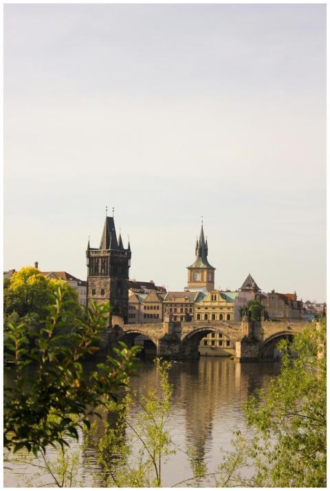 A beautiful view of the historic Charles Bridge an