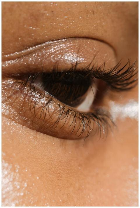 Detailed close-up of a natural eye showcasing eyel