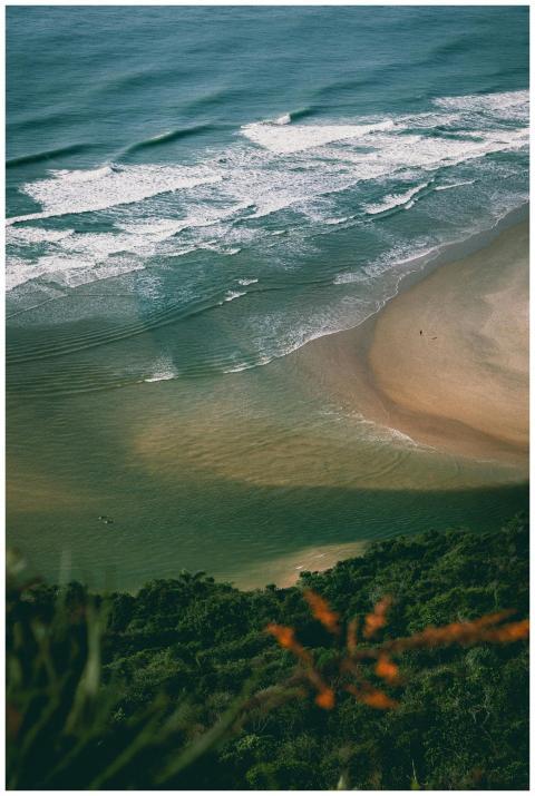 Captivating aerial view of Palhoça beach in Brazil