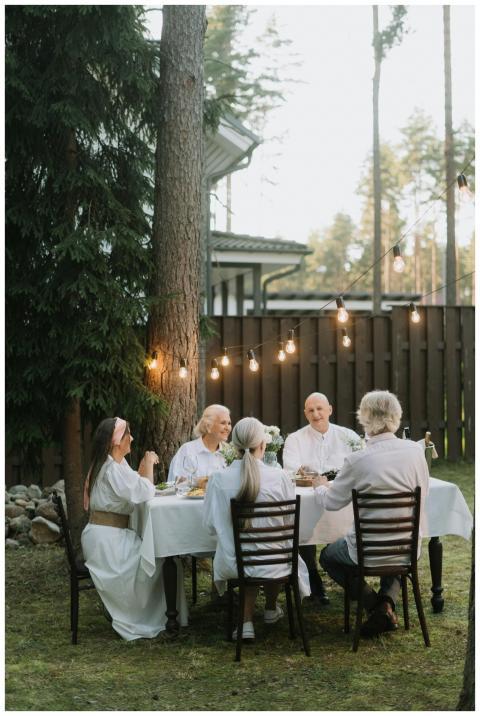 A group of senior adults enjoying a meal together
