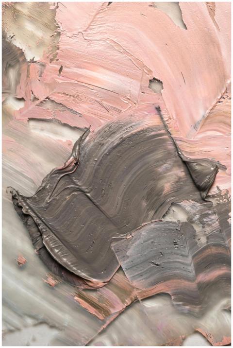 Intricate close-up of textured oil paint in pastel