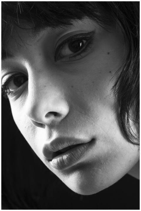 Intimate black and white portrait highlighting a y