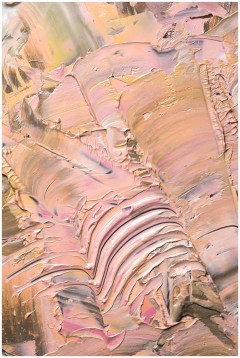 Close-up of an abstract oil painting with pastel c